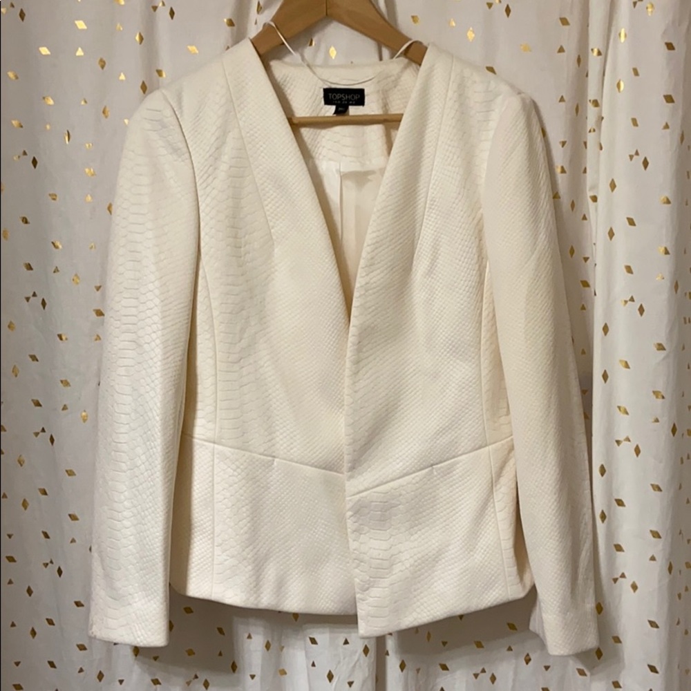Topshop Snakeskin Blazer